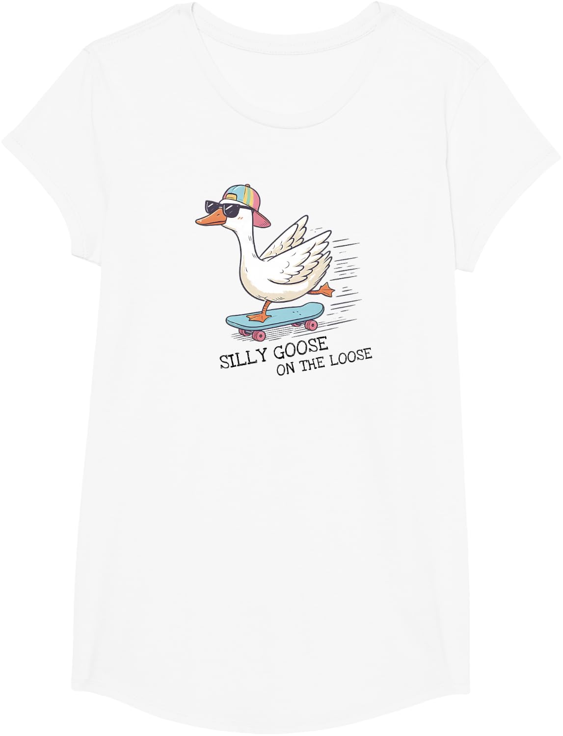 Silly Goose On The Loose Skater Skateboard T-Shirt