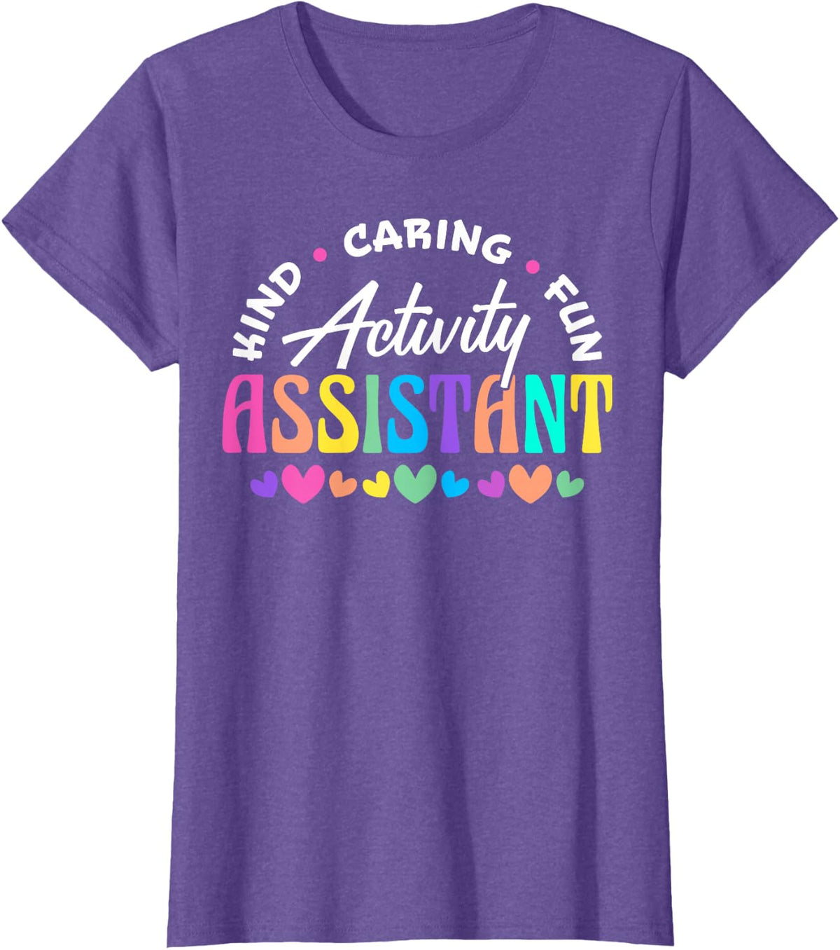 Activity Assistant Appreciation Designs Unisex-Adults Black Cotton 65% Polyester 35% Short Sleeve Crew Neck T-Shirt Small
