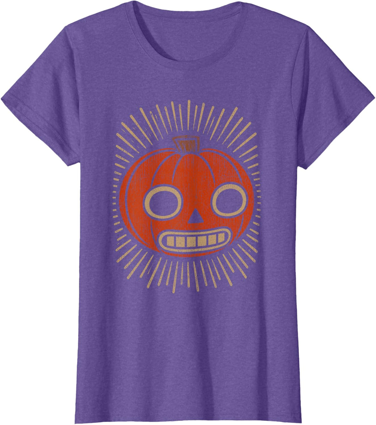 Vintage Retro Jack O Lantern Pumpkin Face Spooky Halloween T-Shirt