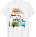 Meet Me At The Pumpkin Patch Halloween Vintage Truck Fall T-Shirt