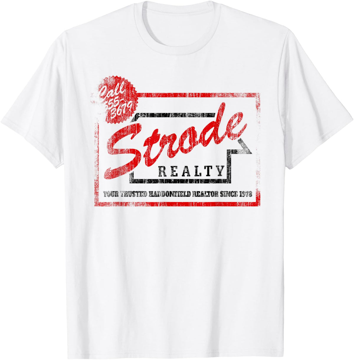 Strode Realty Ringer Happy Halloween Holiday Vintage Retro T-Shirt
