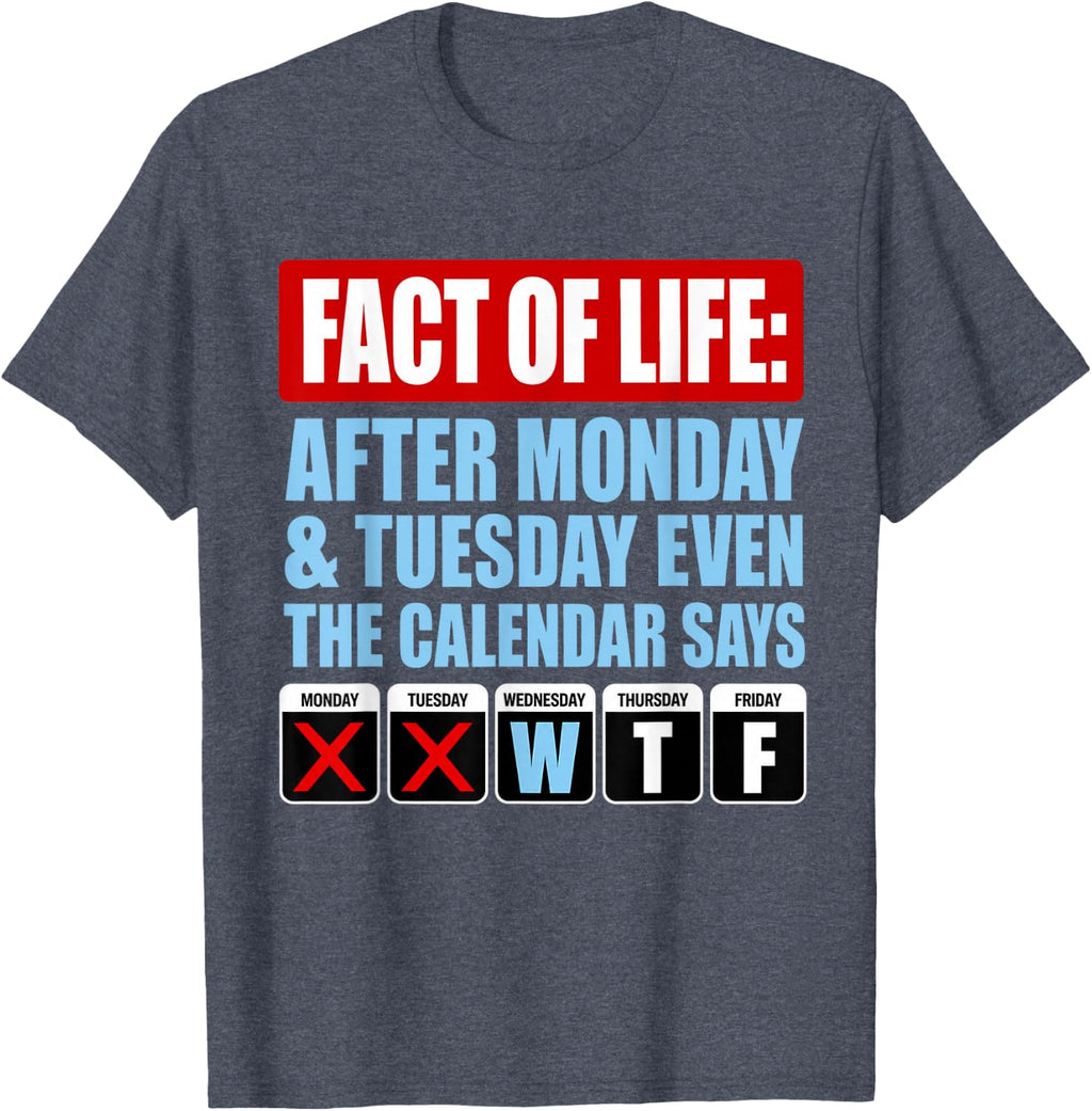 Fact of Life Calendar Says WTF Humor T-Shirt
