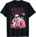 Vintage Fall Halloween Ghost Boo Pumpkin Kids Women T-Shirt
