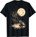 Vintage Raccoon Halloween Cute Possum Pumpkin Spooky Moon T-Shirt
