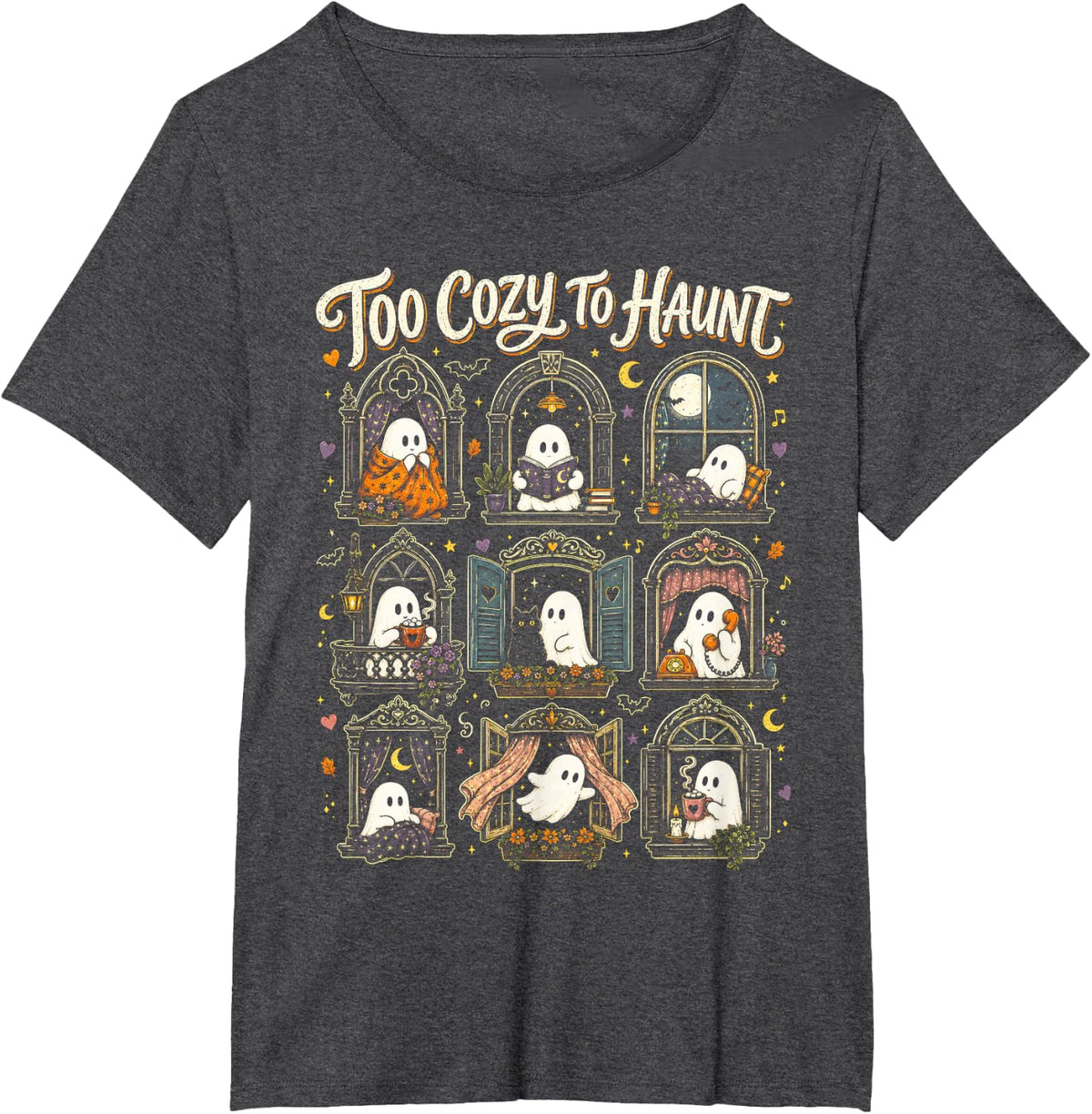 Too Cozy to Haunt Cute Ghost Halloween Spooky Season T-Shirt